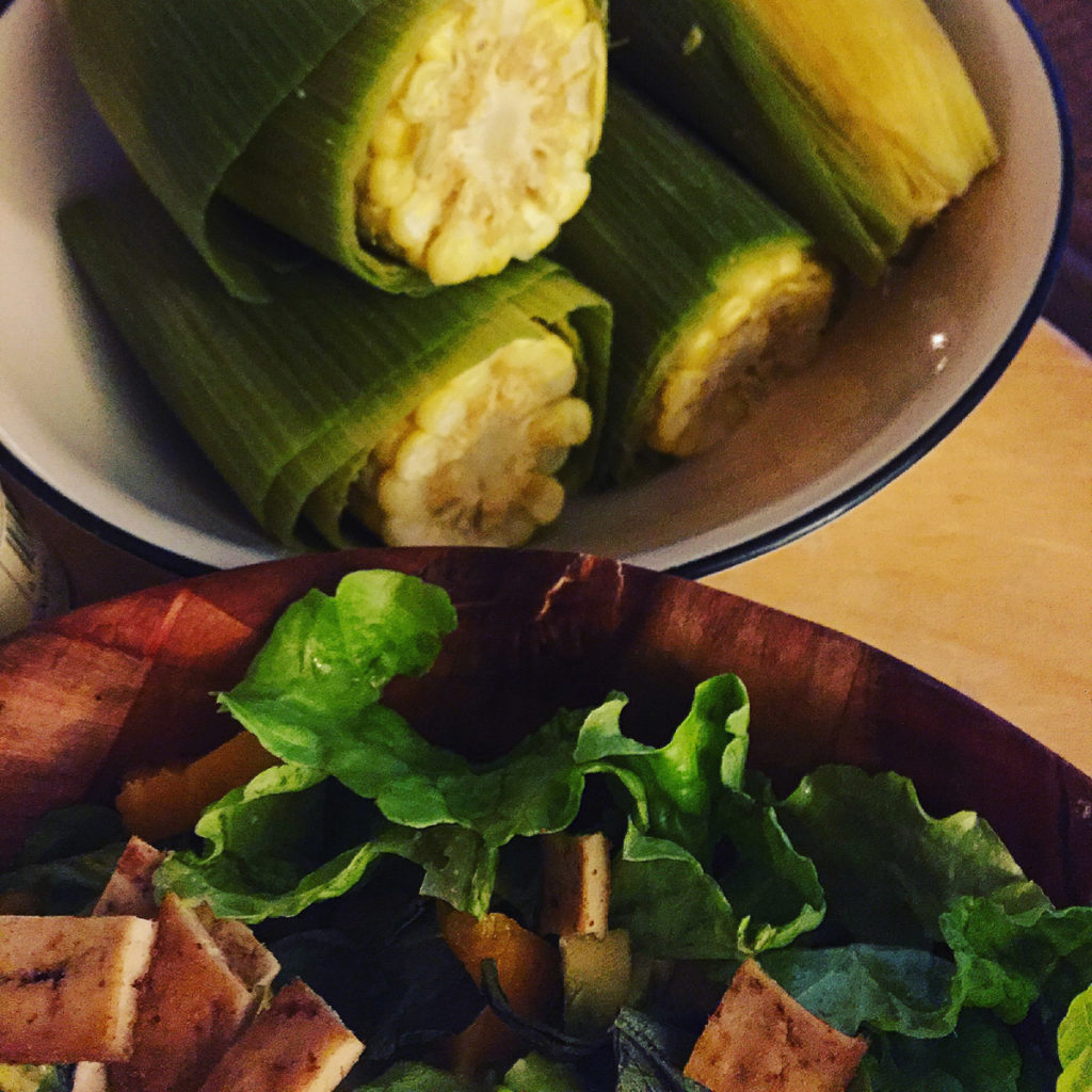 Salad and Corn