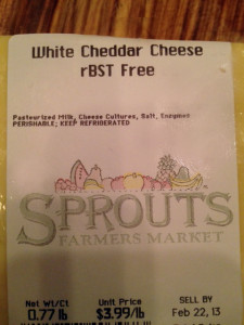 rBST free Cheese
