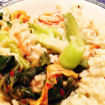 Brown Rice, Baby Bok Choy and Kimchee?